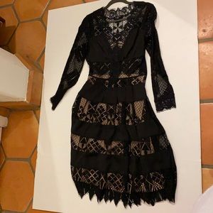 Bebe black lace dress